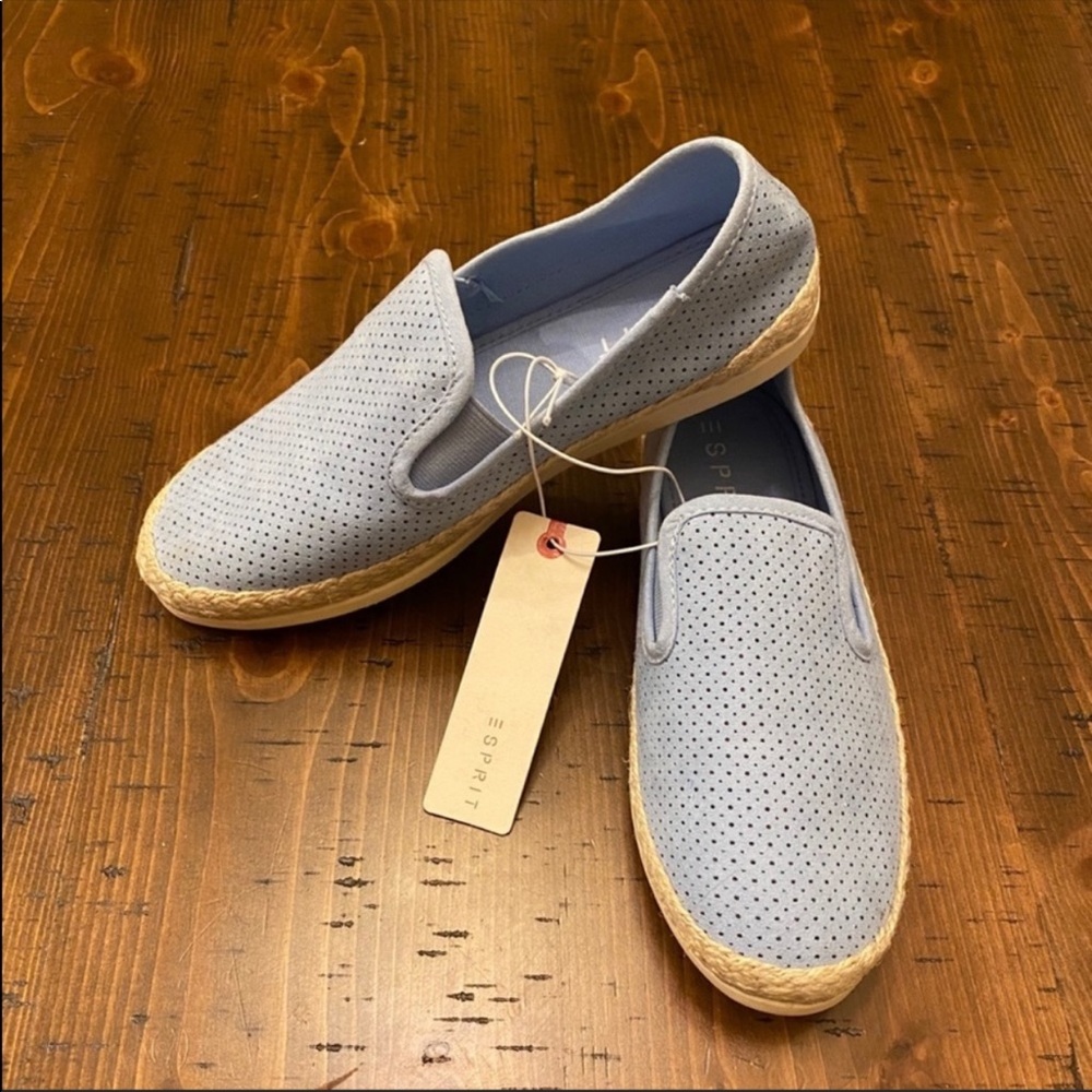 Esprit espadrilles shoes blue slip on sz 7 new